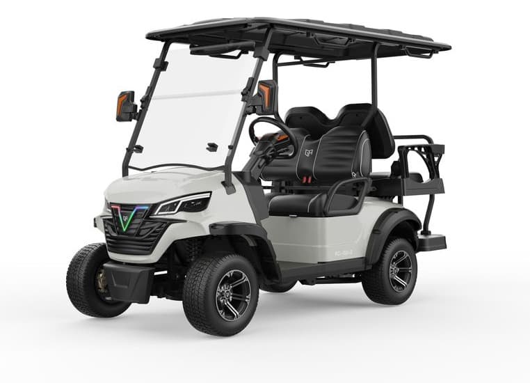 White 4-seater electric golf cart